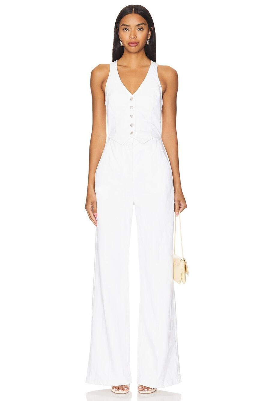 Amanda Uprichard Ethan Jumpsuit Minimal Casual Cotton Preppy Office XS
